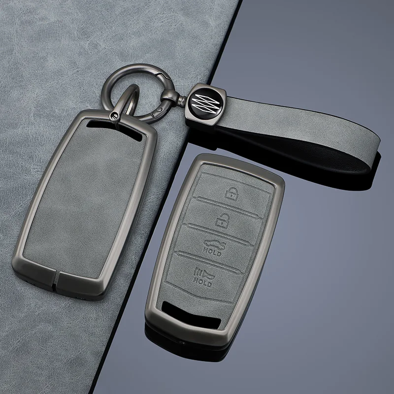 Funda protectora para llave de coche de 4 botones, carcasa protectora Fob para HYUNDAI 2020 Genesis G70 G80 EQ900 G90, accesorios para llavero Interior de coche