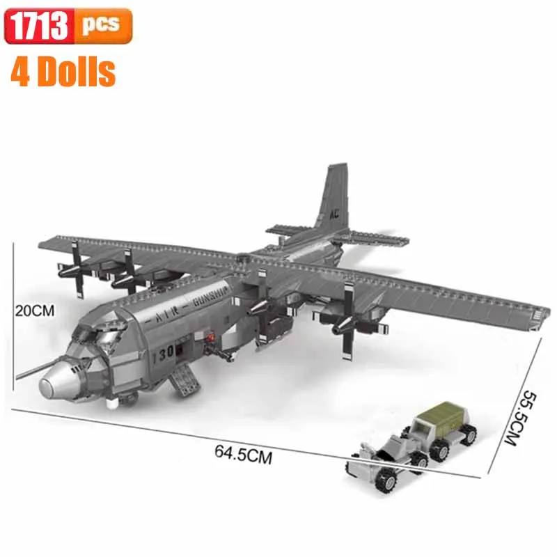 Oorlog A10 Aanval Vechter Bouwsteen Militaire AC-130 Luchtmacht Vliegtuig Model Bricks Set WZ10 Helikopter Speelgoed Voor Kind Verjaardagscadeau