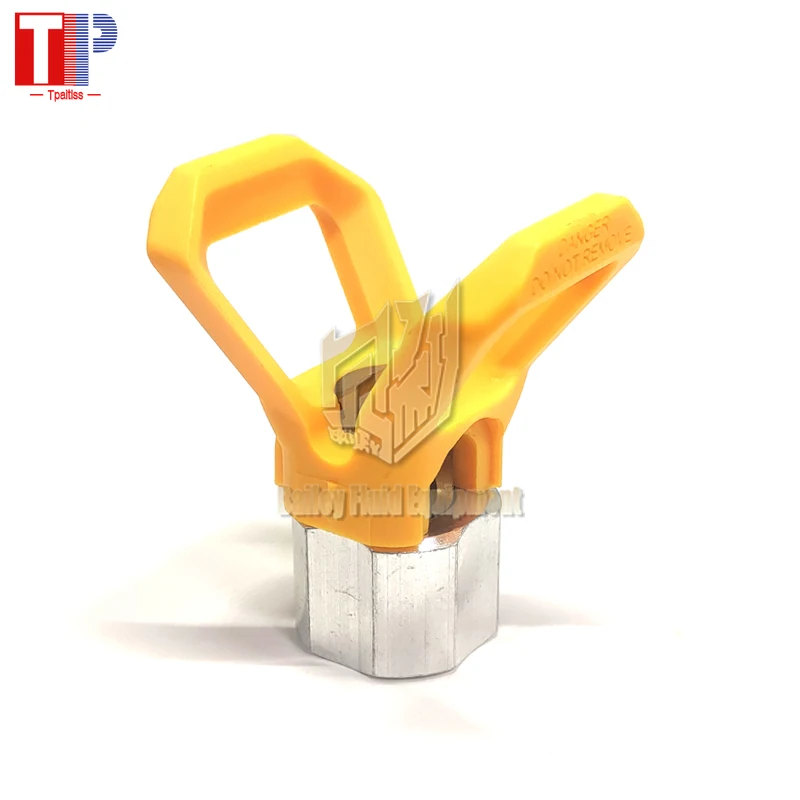 Tpaitlss Yellow Airless Paint Sprayer Spray Gun Nozzle Tip Guard Spray Gun Hvlp Nozzle 450-100A