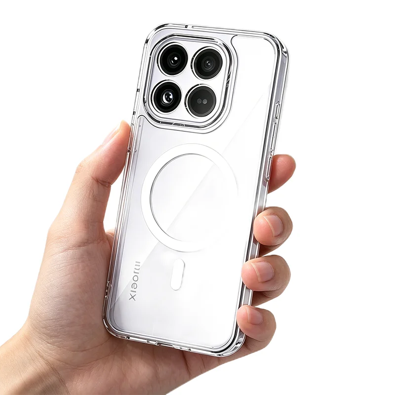 

Strong Magnetic for MagSafe Case For Xiaomi 15T 17 Pro Max Shockproof Hybrid Clear PC TPU Anti-Yellow Protective Shell funda