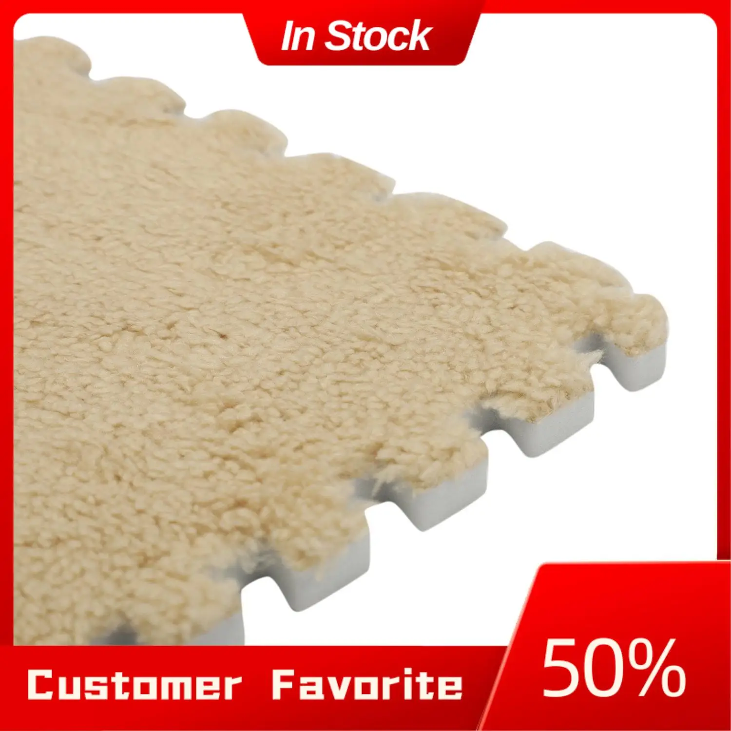 Top Sale 10 Piece Interlocking Foam EVA Fuzzy Mat Flooring  Carpet Tiles For Kids - Perfect For Nursery Décor, Baby Room,