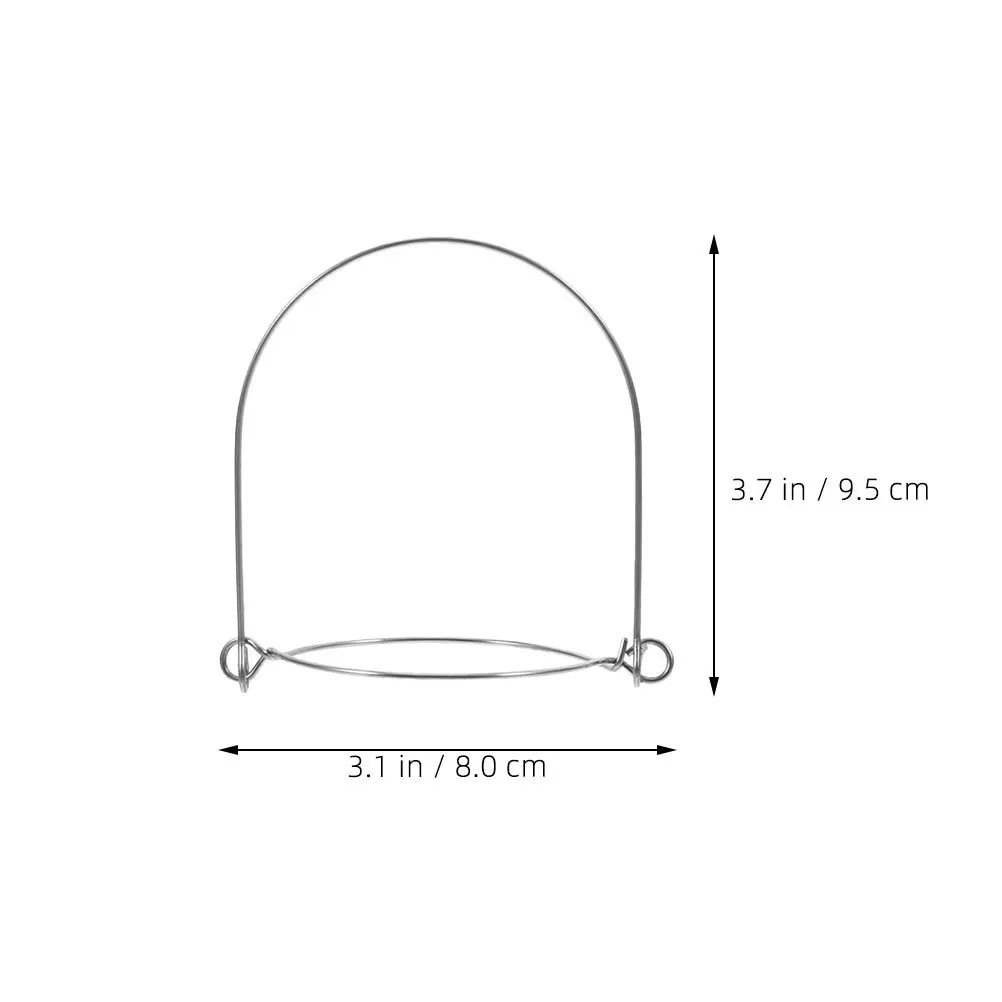 15 قطعة شماعات جرة ميسون خطاف أسلاك الفولاذ المقاوم للصدأ ل 70 مللي متر برطمانات تعليب الفم العادية تخزين المطبخ في الهواء الطلق #2