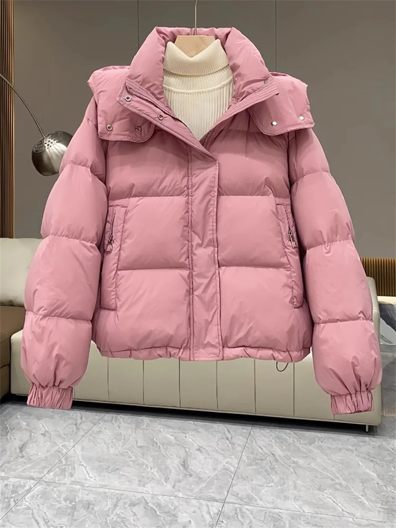 2024 Women's New Cotton Jacket Loose Korean Version Short Down Cotton Jacket Winter Women's Bread Jacket Thick Warm Small Jacket