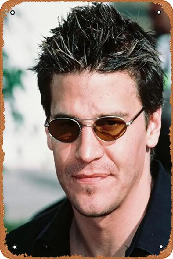 Metal Tin Sign 8 X 12 Inch - David Boreanaz - Poster Metal Plaque Cafe, Bar, Home Wall Decor sign