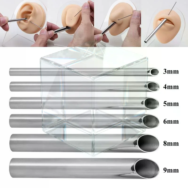 1Pcs Stainless Steel Piercing Tool Body Jewelry Tool Piercing Receiving Tube Accepts Needles Needle Receiving Tube