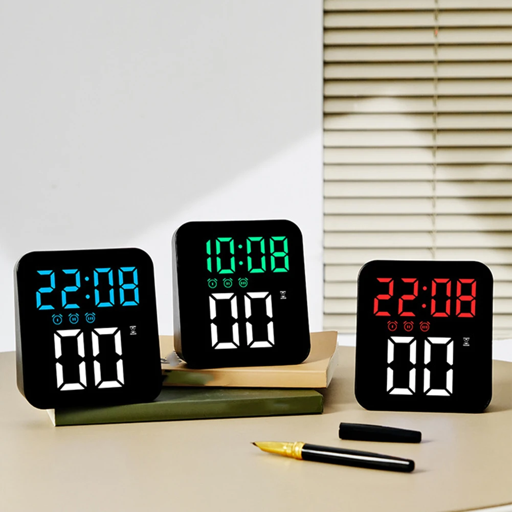 Digital LED Alarm Clock with Multiple Alarms and Three Brightness Settings Suitable for Office Bedroom and Living Room Use