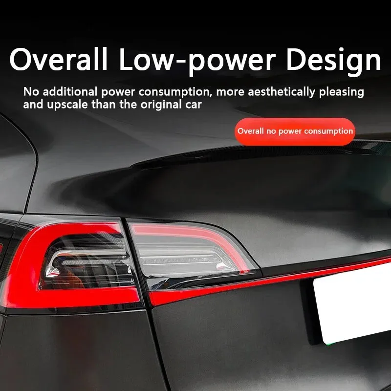 For Tesla Model Y Through Taillight Model 3 Dynamic Taillight Strip Upgrade And Modification Decoration