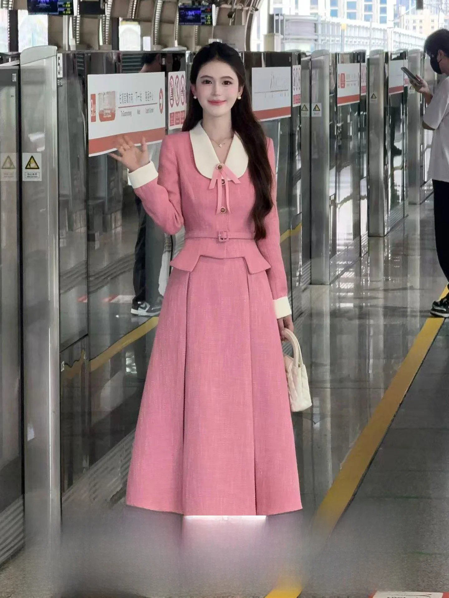 

Lili Cherry Blossom Diary Ele Pink French Sle Комплект весеннего сезона Quali Топ f Юбка Модный женский ансамбль