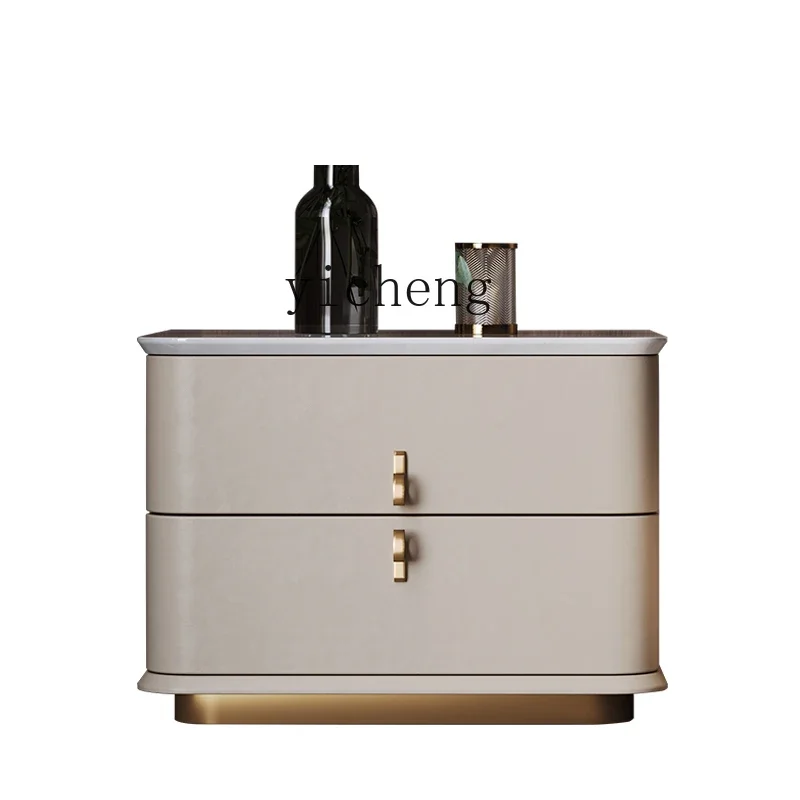 gz-3  Minimalist Bedside Table, Villa Home Bedroom Bedside Cabinet Locker Marble Bedside Table