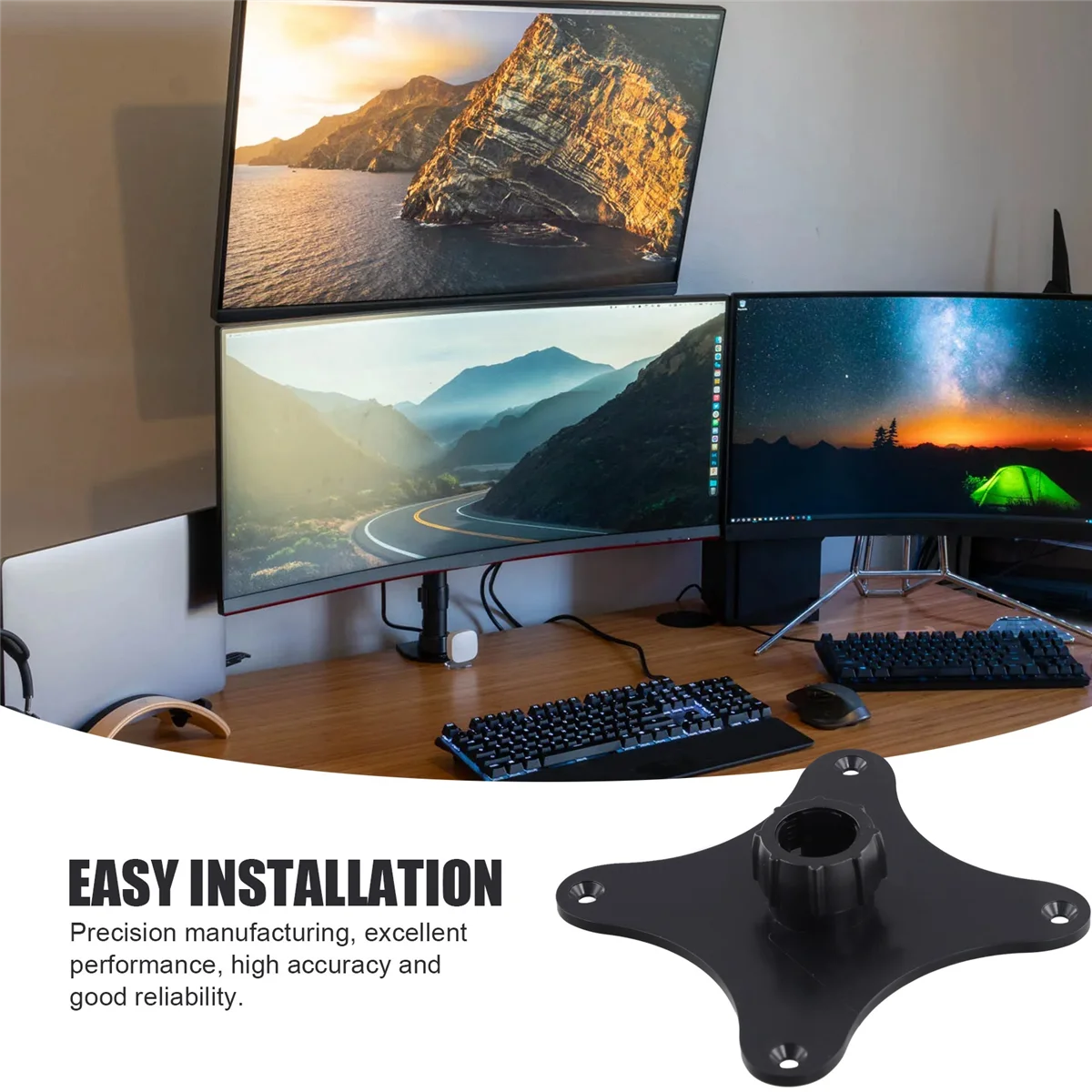 A88X Portable Monitor Bracket for Vesa 75 Hole Pitch to Cell Phone 17mm Ball Head Sub Screen Touch Monitor Bracket