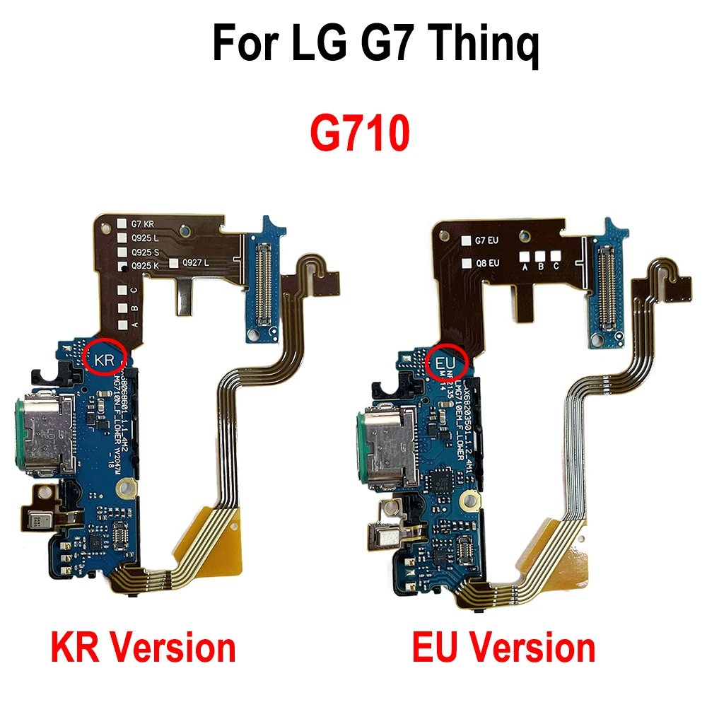 USB Charge Port Jack Dock Connector Charging Board For LG G7 ThinQ G710 Charging Board Flex Cable Replacement Parts