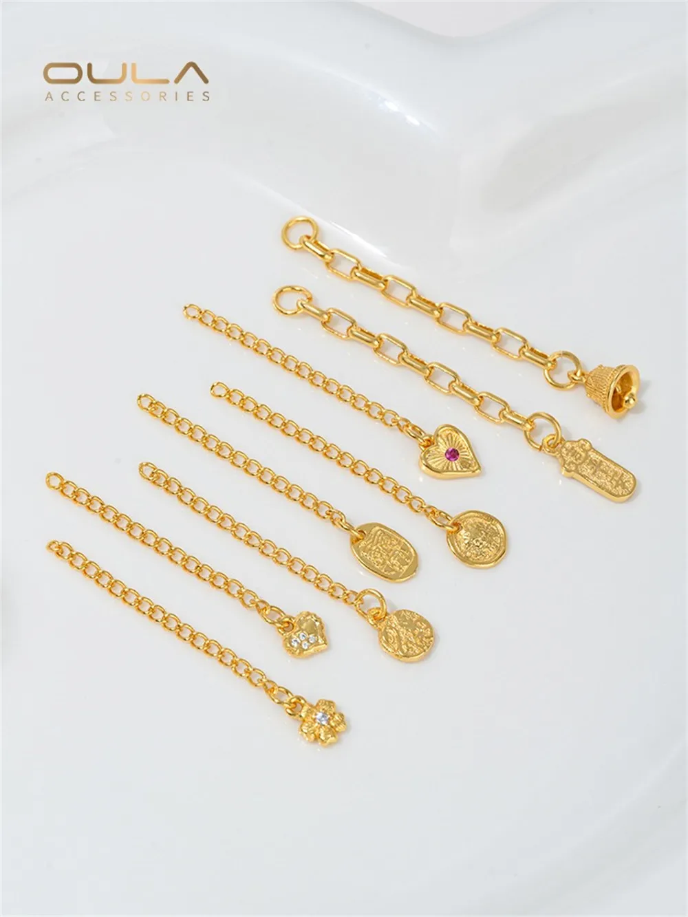 Vietnamese Sand Gold Accessory, Zircon Unclasp Necklace, Extended Chain, Diy Pearl Bracelet, Material