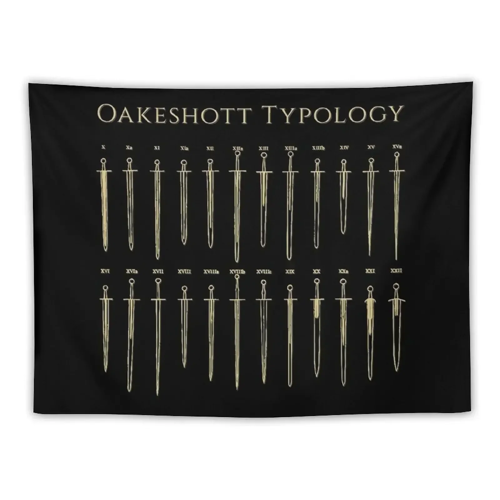 

Swords of the Oakeshott typology Tapestry Aesthetic Room Decor Carpet Wall Tapestry