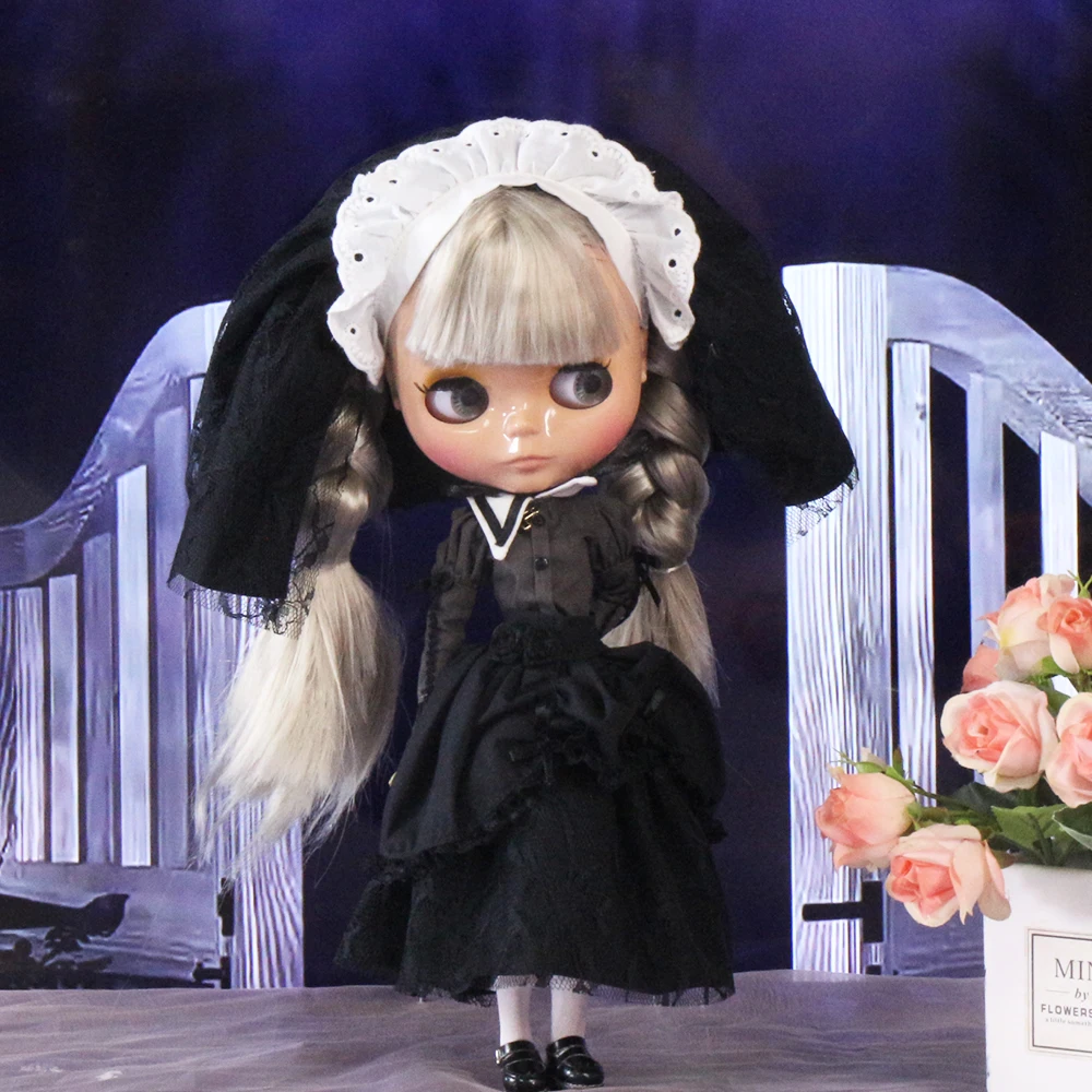 

ICY DBS Blyth Doll 1/6 BJD Silver Hair Western style Horror Set Doll Nude