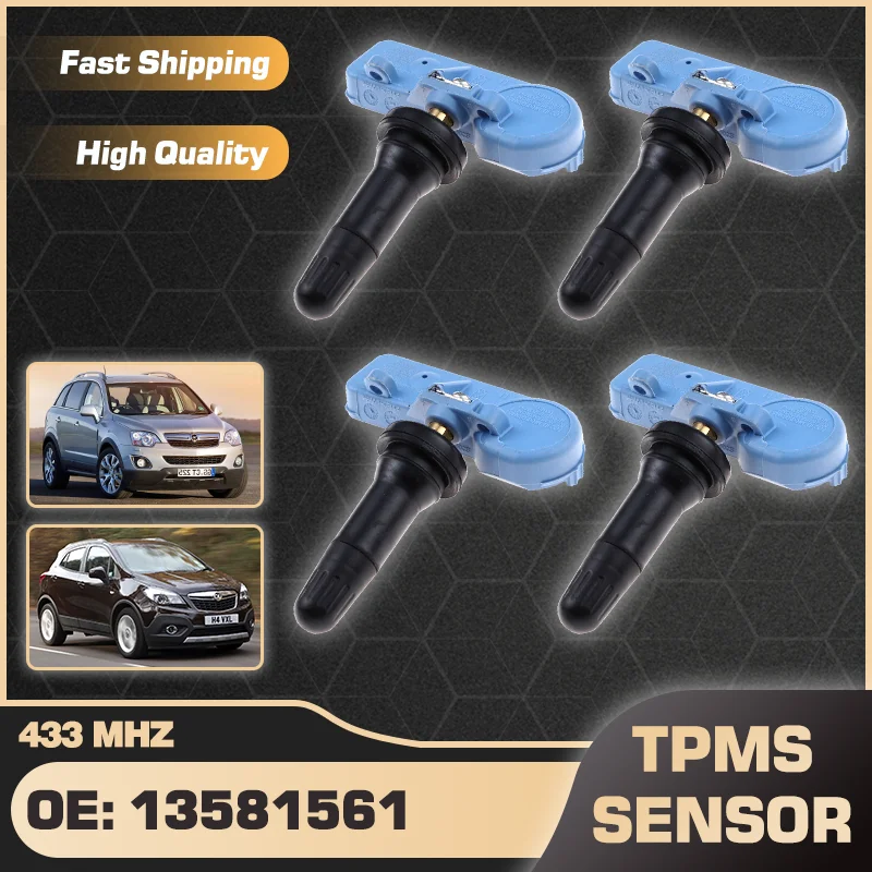 

433 MHz Car TPMS Tire Pressure Monitor Sensor System For Vauxhall Antara 2007-2015 Vauxhall Mokka 2012-2015 13581561 25789964