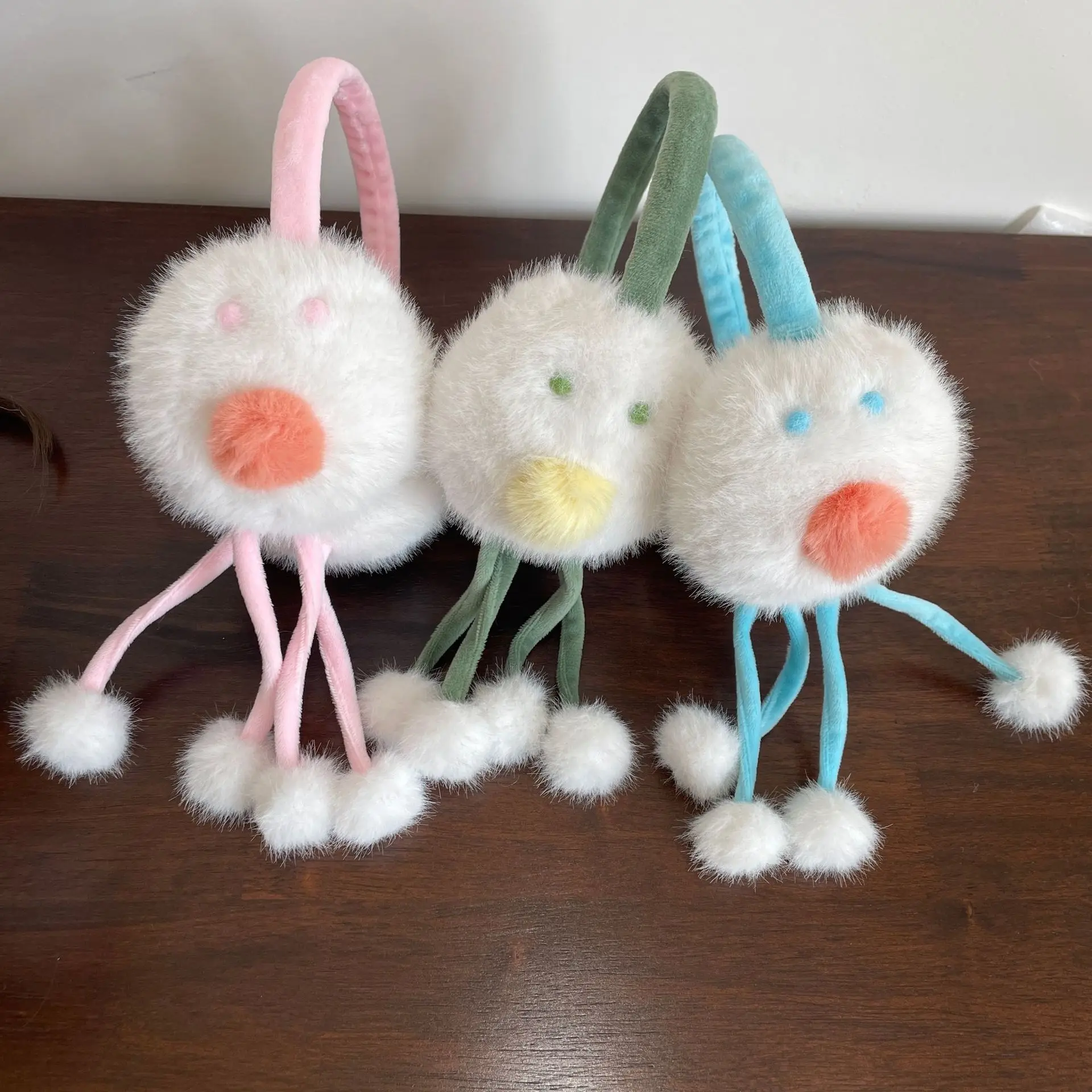 Kawaii peluche pupazzo di neve paraorecchie soffici tappi per le orecchie protezione dal freddo copertura per le orecchie delle donne tenere al caldo ciclismo accessori antigelo