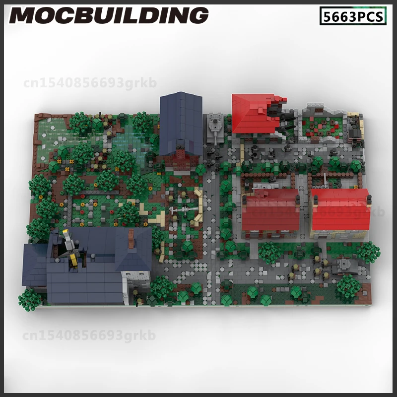 MOC Building Blocks Modern Military Battlefield War Scenes Broken House DIY Bricks Model Christmas Present Birthday Gifts Toys