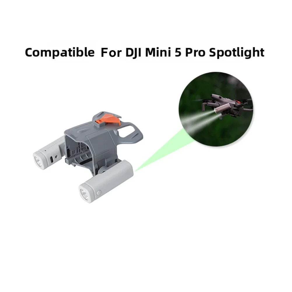 1 Set Multi-Functional Searchlight ABS Construction For DJI Mini 5pro Illuminate Your Night Flights Replace Practical Parts