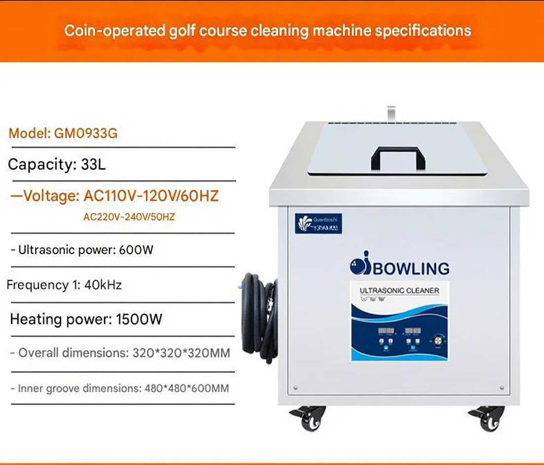 Industrial Cleaner Bowling Ball Cleaning Machine Golf Club Cleaning Equipment Industrial-grade Bowling Ball Ultrasonic Cleaner