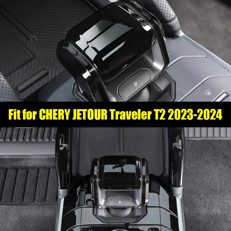 Car Steering Wheel Stickers Suitable for CHERY Jetour Traveller T2 2023 2024 Center Console Armrest Trim Black Warrior Kit Parts