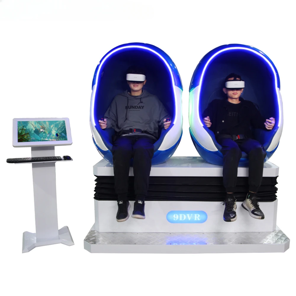 vr Machine 9d vr Egg Chair 9D Egg VR Cinema Chair 2 Seats Virtual Reality Simulator