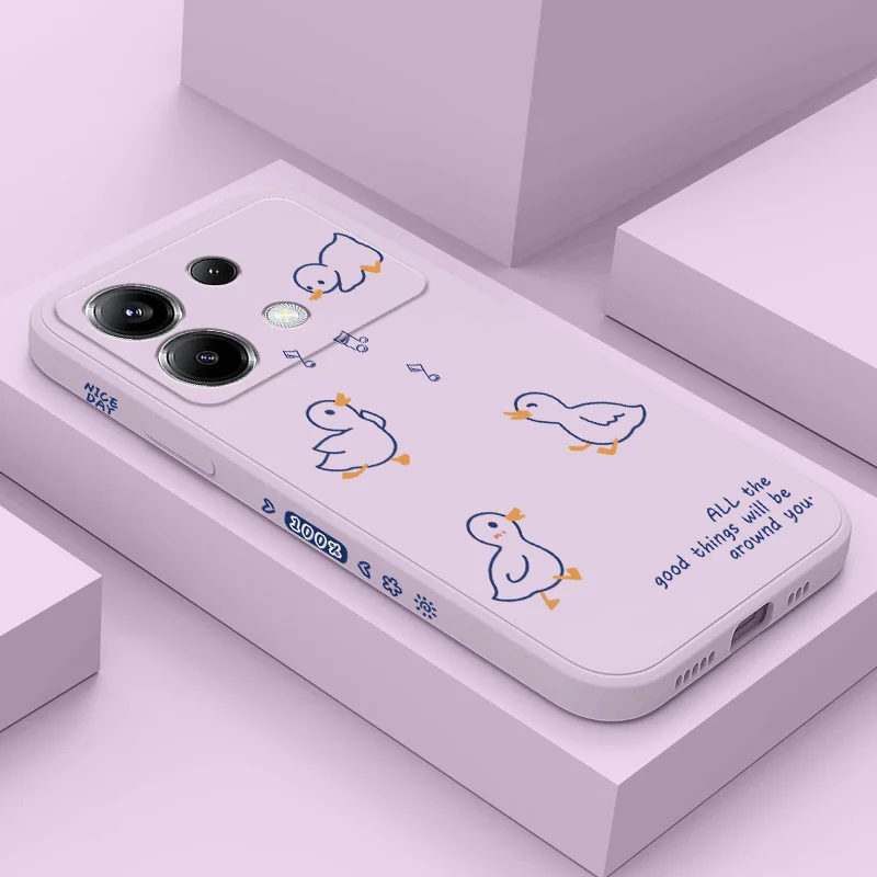 

Happy Music Duck Phone Case For Xiaomi Poco F7 X7 X6 F6 M6 M5 M5S F5 X5 F4 X4 M4 F3 M3 X3 Pro 4G 5G GT Silicone Cover
