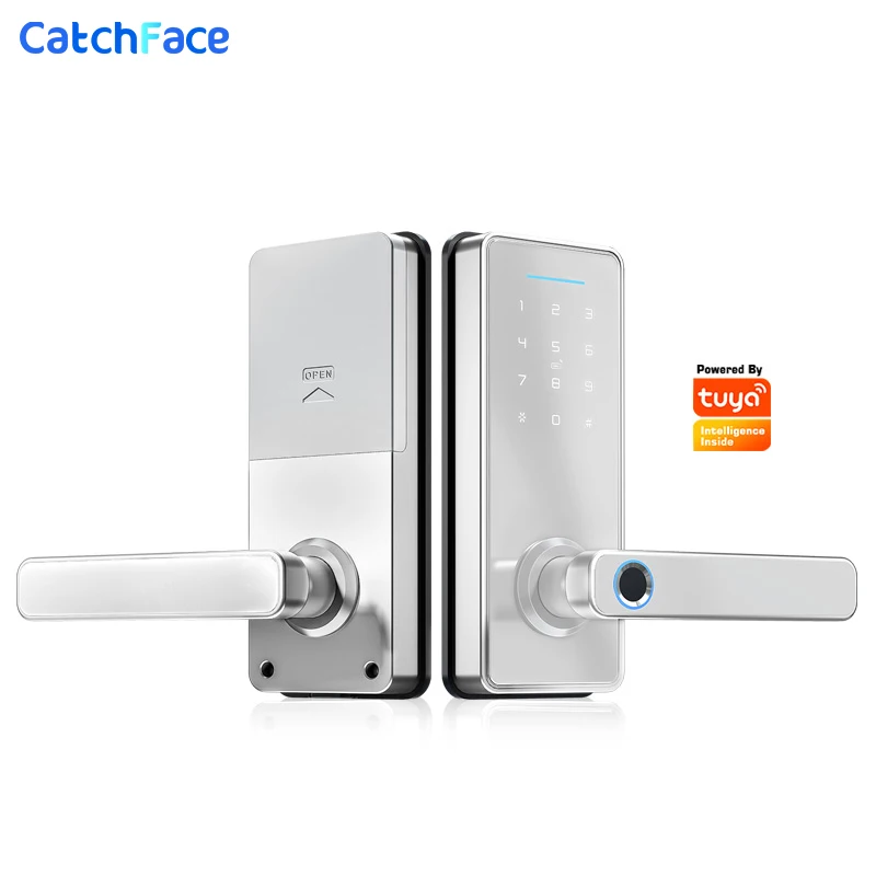 New Tuya Smart Life APP WIFI Fingerprint Door Lock IC Card Digital Code Electronic Reader Home Security Mortise