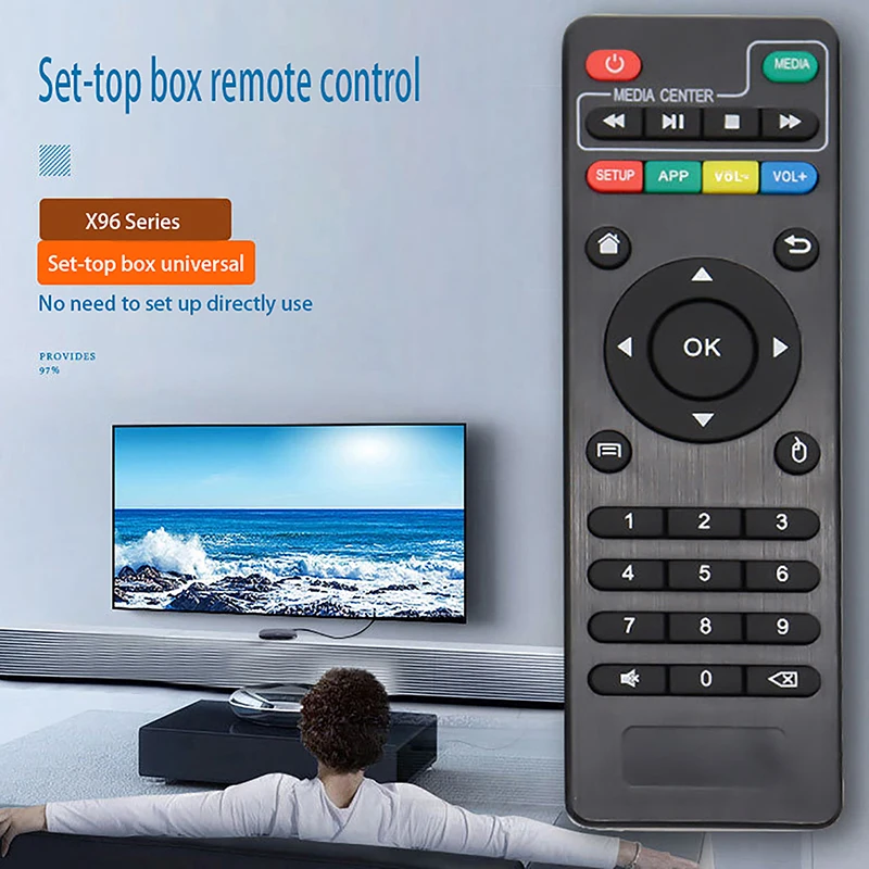 1Pc Infrared TV Remote Control Replacement For MXQ X96 H96 MAX/V88/TX6/T95X Universal Set-Top Box TV Box Remote Control