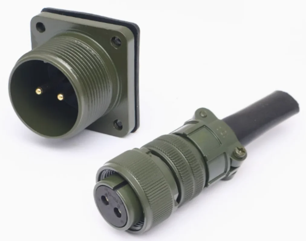

2pcs 5015 military standard waterproof aviation plug socket 2-core MS3106A18-3S MS3102A18-3P