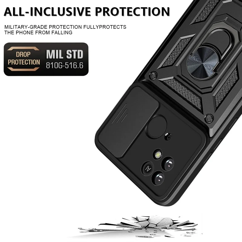 Für redmi 10c 10a Fall stoß feste Rüstung Auto halter Telefon abdeckung für redmi 9a 9c nfc Kamera Objektivs chutz Fundas – Detail 2