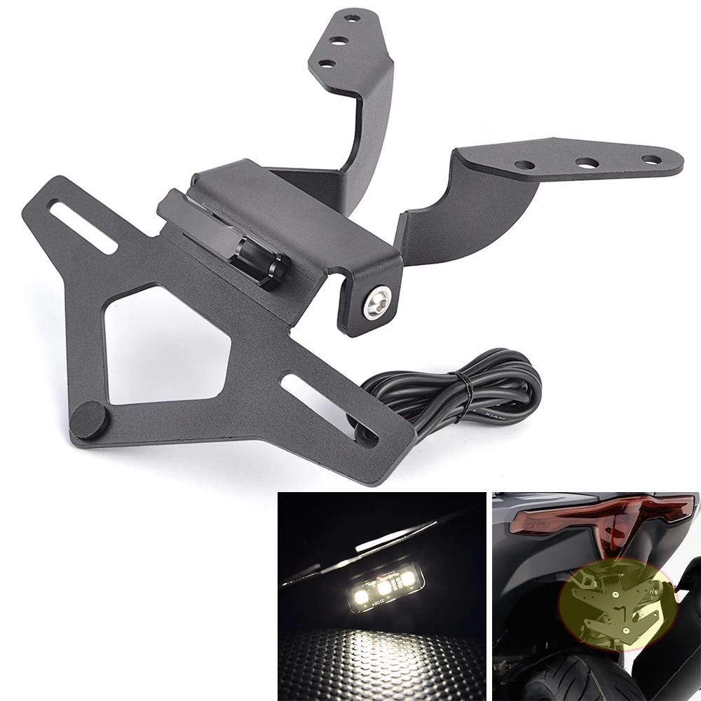 T-MAX 560 License Plate Holder LED Light Tail Tidy Fender Eliminator For Yamaha TMAX 560 TMAX560 2025-2026