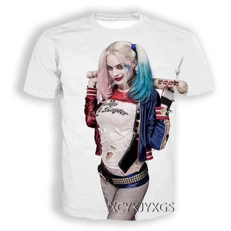 Halloween Clown Female Element 2024 2K Summer 3D Digital Printing T-Shirt Kids and Adult Fashion Trends Casual Breathable