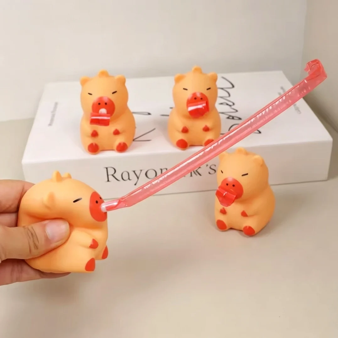 Capybara Fidget Squeeze Spielzeug Niedliches Quetschspielzeug mit Herausgestreckter Zunge Stressabbau-Spielzeug Geburtstagsgeschenke Party – Detail 12
