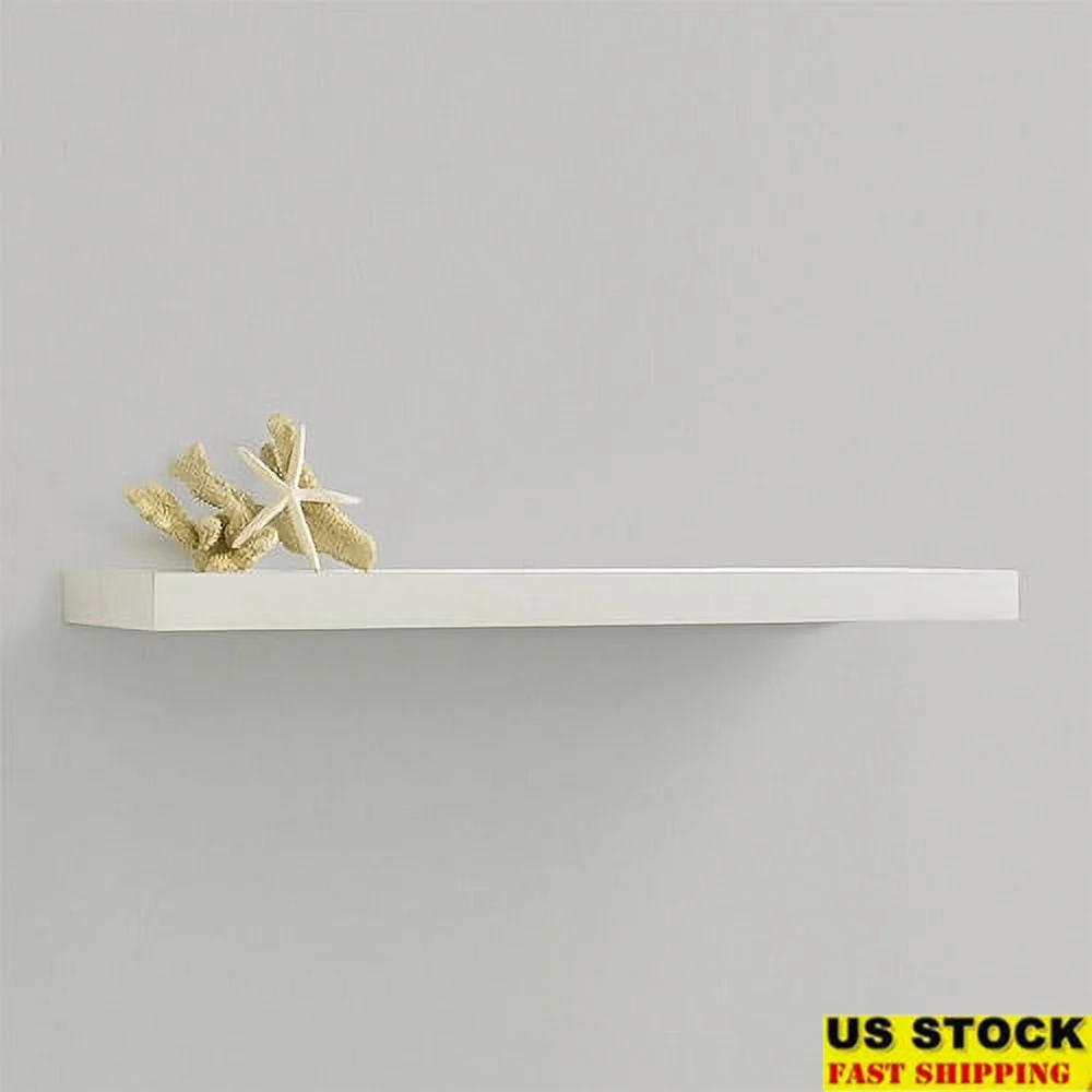 

Плавающая настенная полка Белая полка для хранения из МДФ Скрытый кронштейн Домашний декор Идеальная гостиная Спальня Игровая комната Простая установка