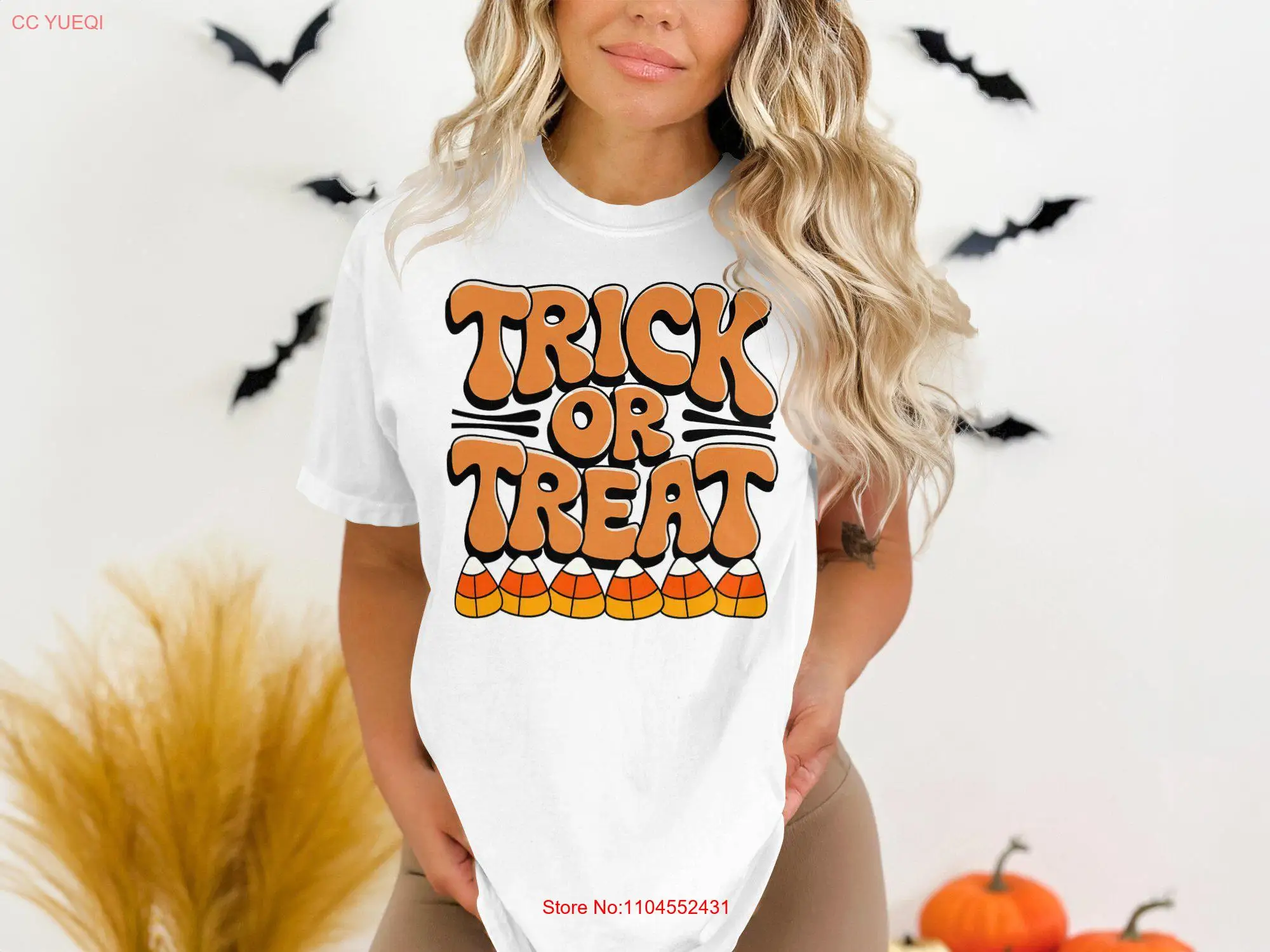 Halloween Trick or Treat T Shirt Funny Candy Retro Party long or short sleeves