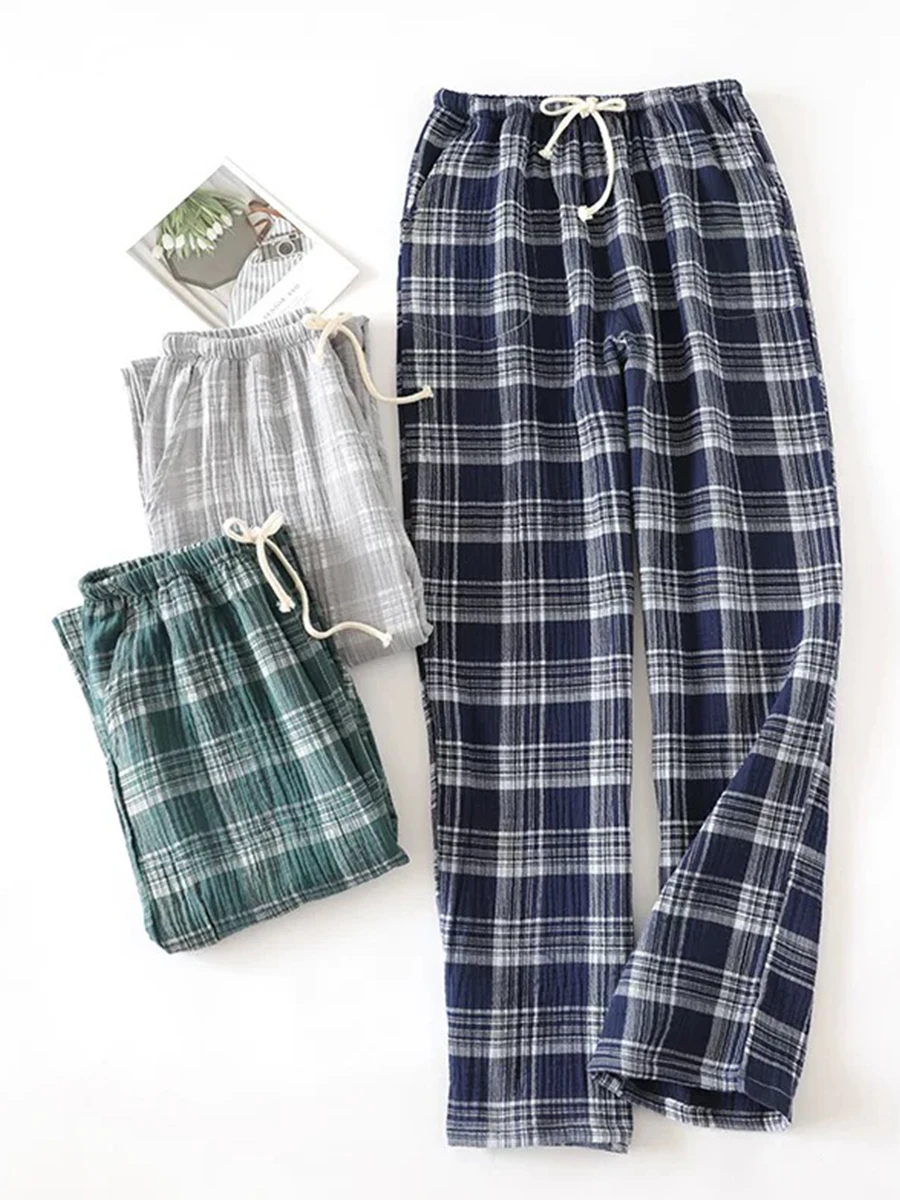 Men's Pajama Pants Summer Spring & Fall 2024 New Single-Piece Long Pants Simple Loose Large Size Home Pants