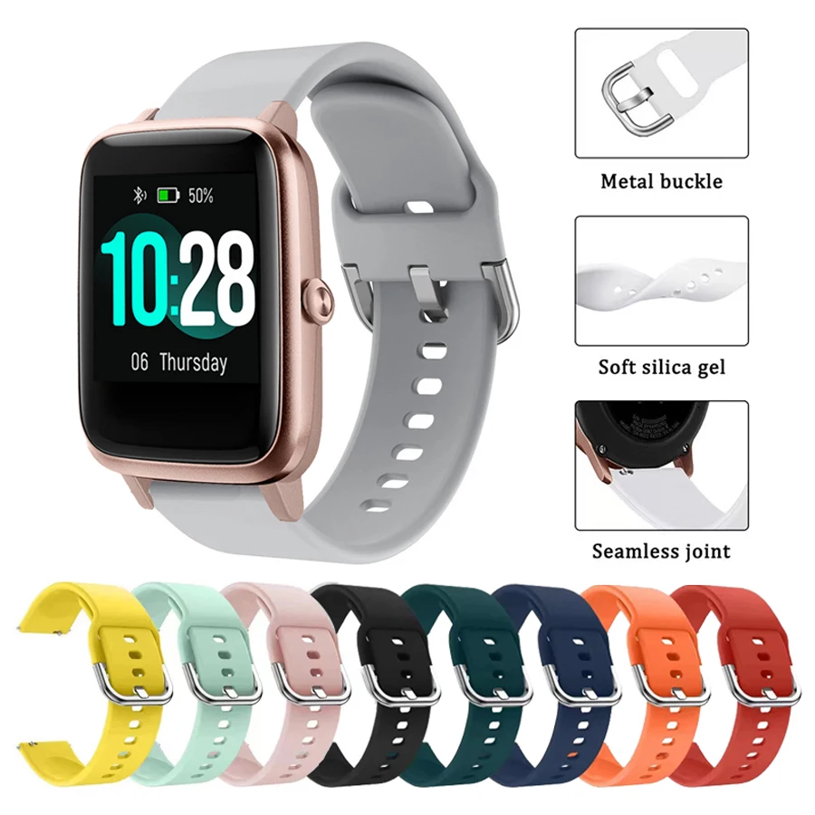 حزام ساعة سيليكون لـ ID205L سوار ساعة ذكية لـ ID205 ID205G ID205U ID205S ID216 معصمه لـ Haylou Solar LS01