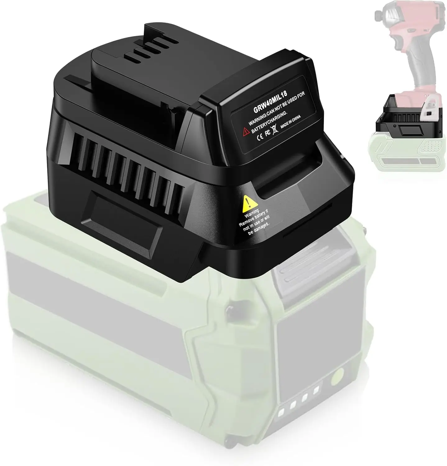 

for Greenworks 40V to for Milwaukee Battery Adapter,for Greenworks 40V Battery Convert to Work for Milwaukee 18V Power Tool