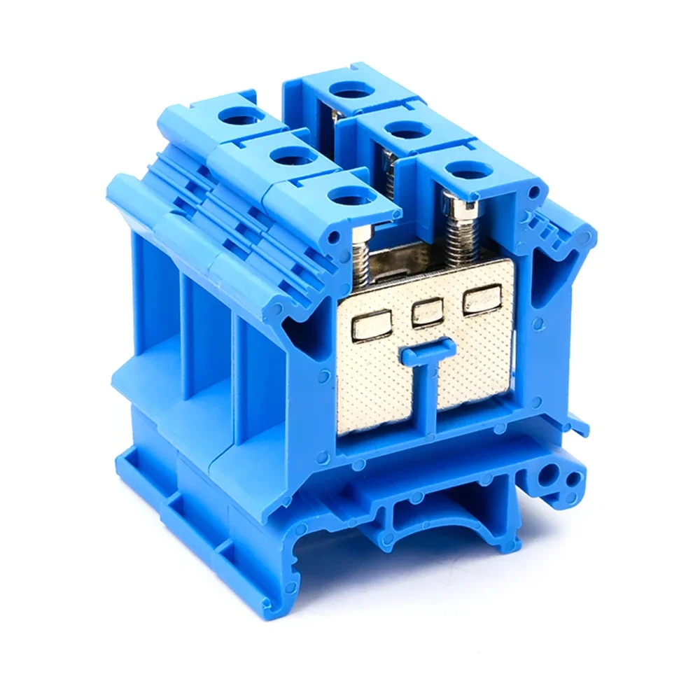 Din Rail Terminal Blocks 10Pcs UIK-16 Universal Class Connector Screw ConnectionTerminal Strips Blocks UIK16 Wire Conductor