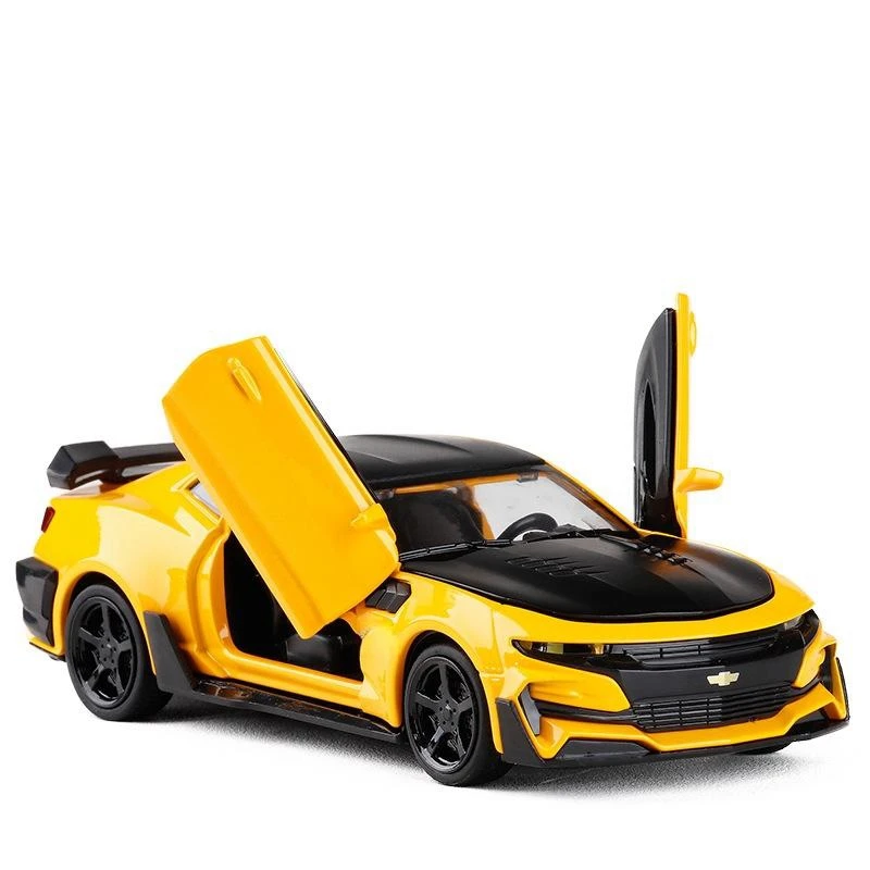 1/32 Chevrolet Camaro ZL1 Super Racing Car Toy For Children Diecast Miniature Model Pull Back Sound & Light Collection Gift Kid