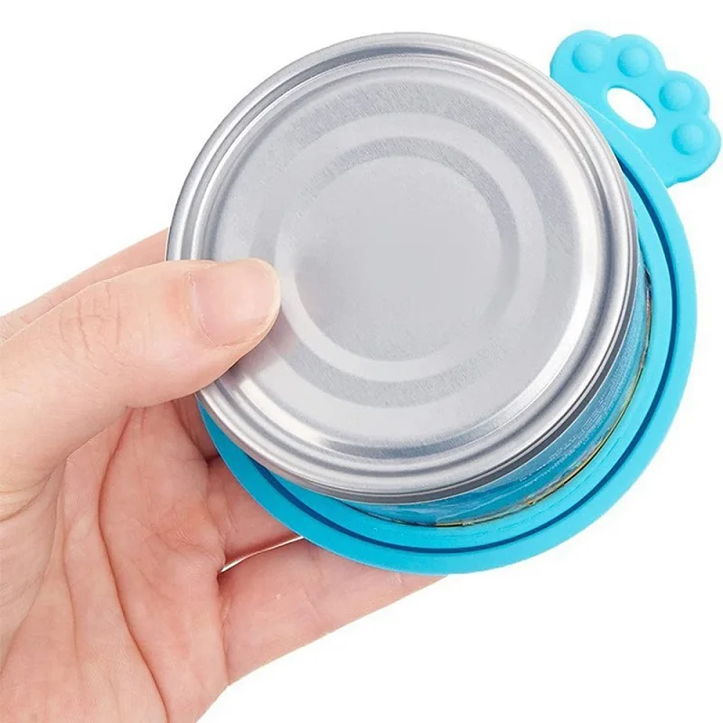 Couvertures alimentaires multifonctionnelles en silicone coloré, 4 pièces/paquet, pour canettes de qualité supérieure pour animaux de compagnie, accessoires de cuisine