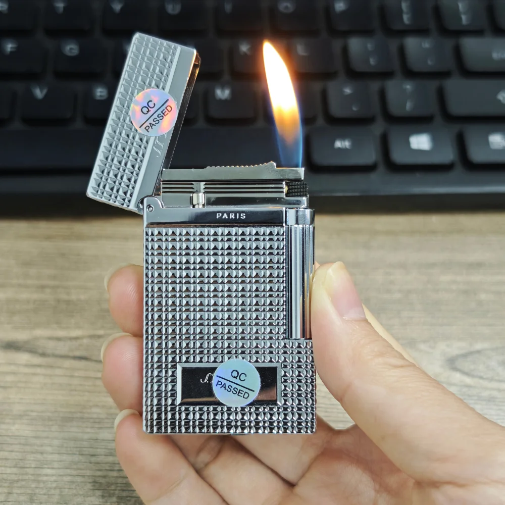 

lighter Brass Refill Gas lighter Paris nail design Smoking Tobacco Cigar Cigarette Accessories Father's Day