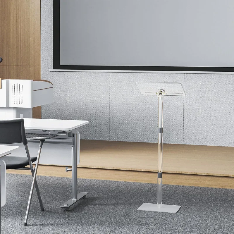 Acrylic Transparent Small Podium for Teacher Classroom Meeting Lecture Concert Church Host Speaking Table