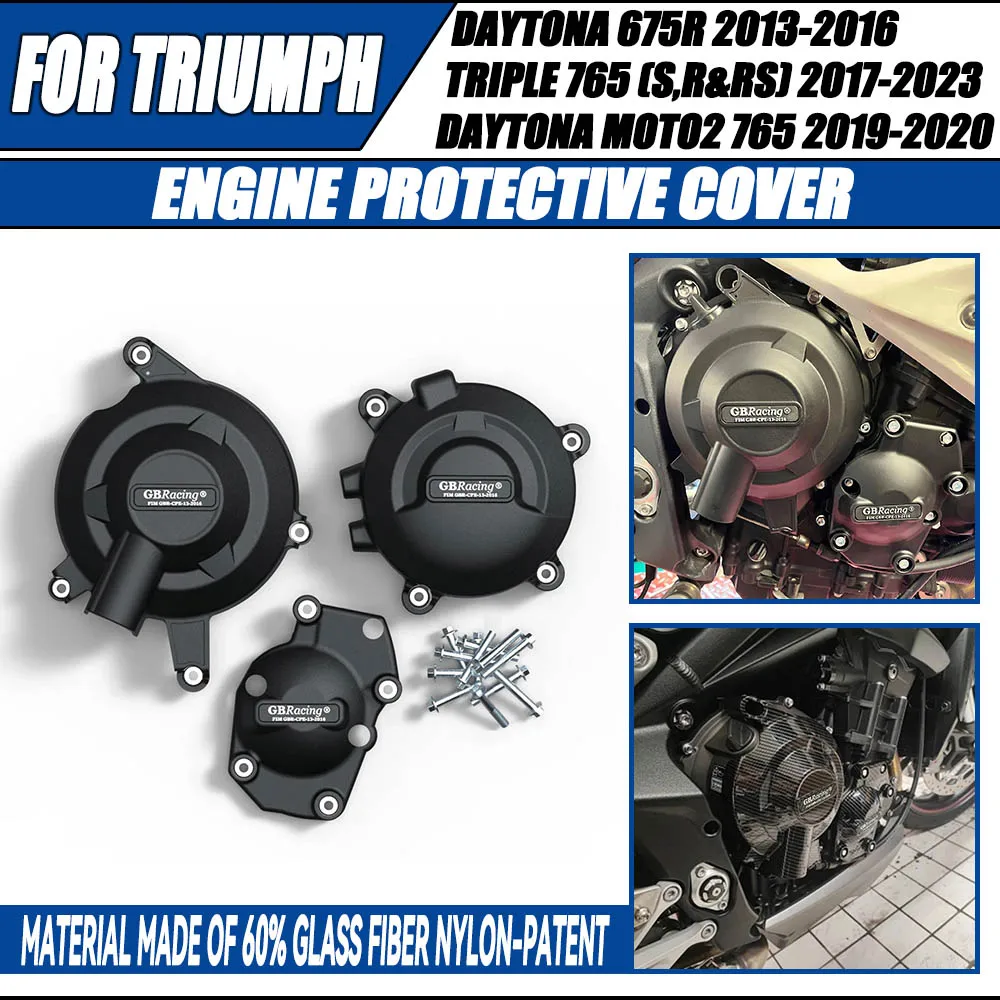 

Engine Protective Cove FOR Triumph DAYTONA 675R 2013-2016 STREET TRIPLE 765 (S,R & RS) 2017-2023 Daytona Moto2 765 2019-2020