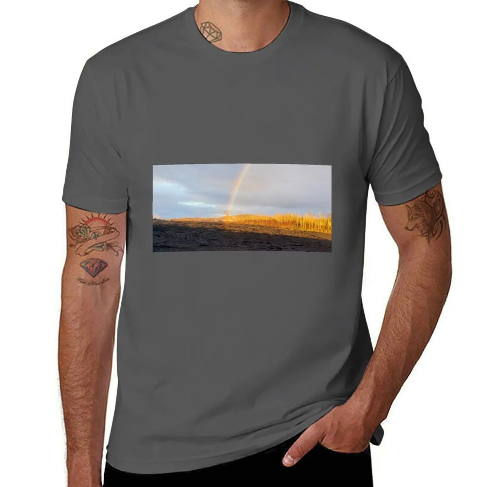 

AHT Rainbow tree on lava T-Shirt t shirt man luxury t shirts for man pack white T-Shirt