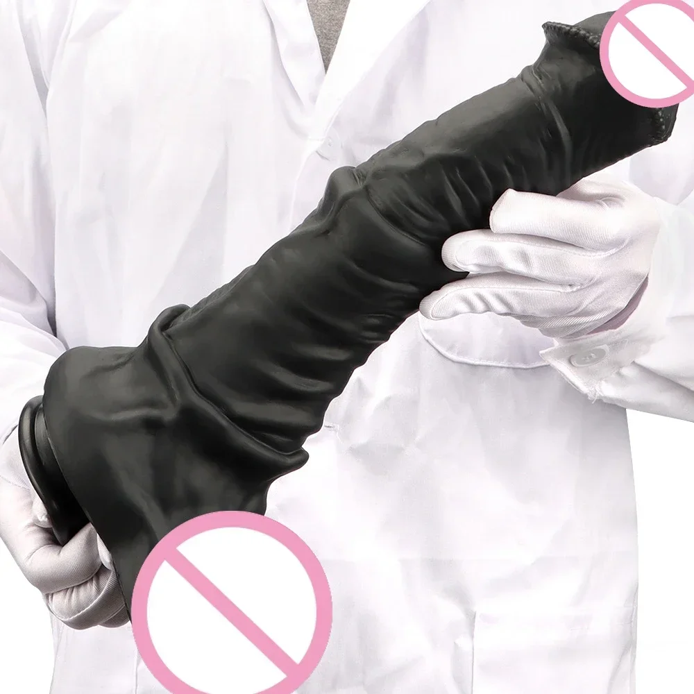 جديد 6 أحجام من القضيب الذهبي الحصان للرجال والنساء مع سيليكون ناعم كبير الظهر المكونات الشرج جهاز الاستمناء محاكاة #3