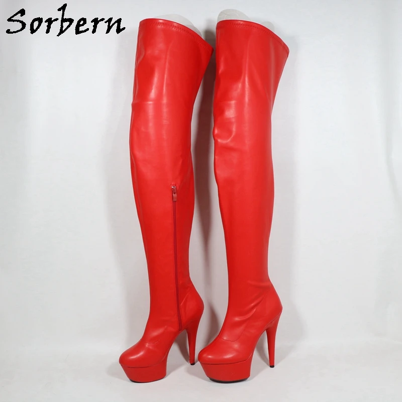 

Sorbern 75Cm Crotch Thigh High Long Boot Women Purple Shoes High Heels Bed Footwear Size 10 Spring Booty Fetish Heels Platform