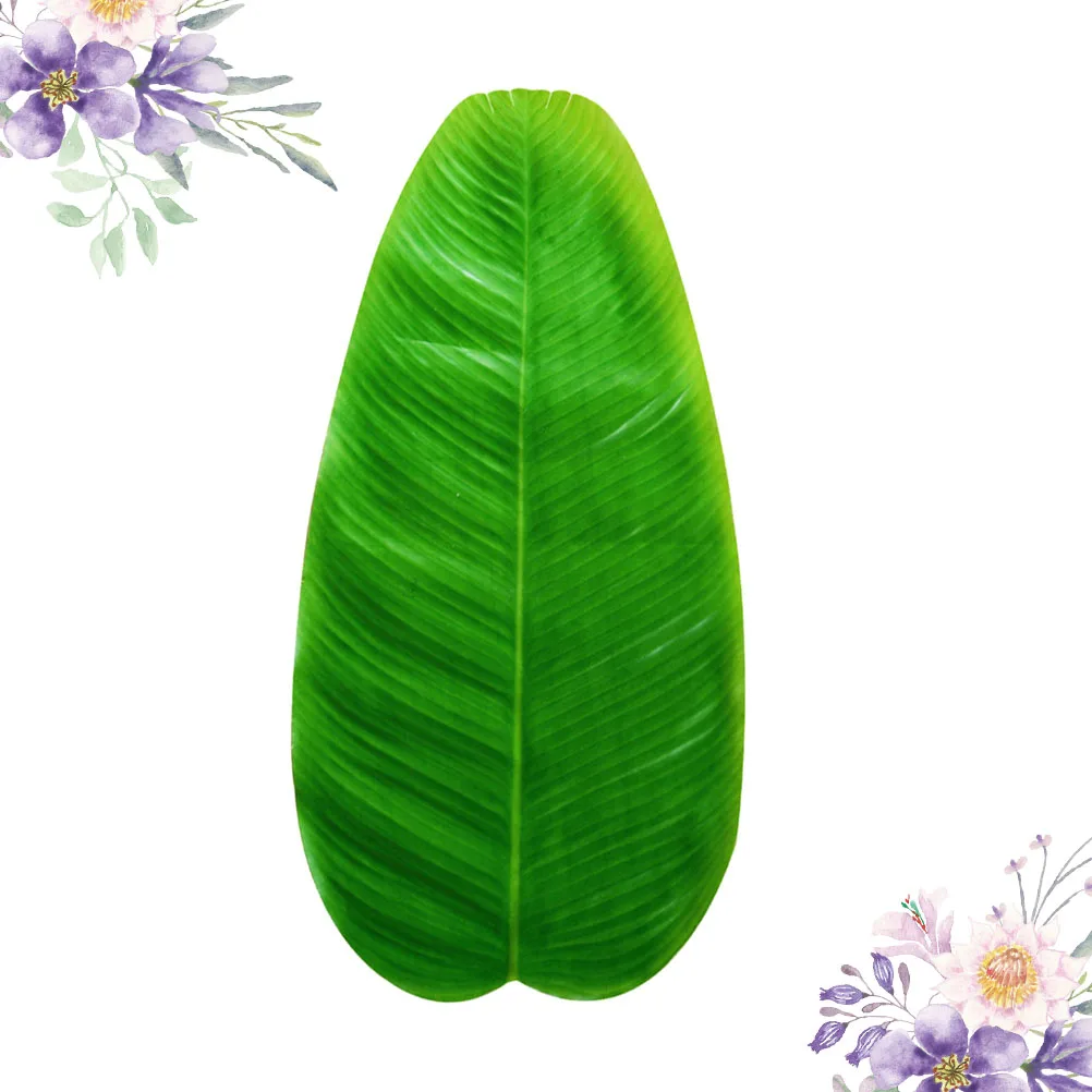 

Banana Leaf Decor Place Mats Hawaii Insulation Placemat Tableware Green Plants Plastic Cloth Heat Resistant Anti Slip