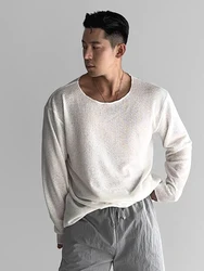 Outdoor Climbing Sport Hollow out Sun Protection Loose Long Sleeve Ice Silk Mesh T-Shirt Men's Low Collar Fitness Training
