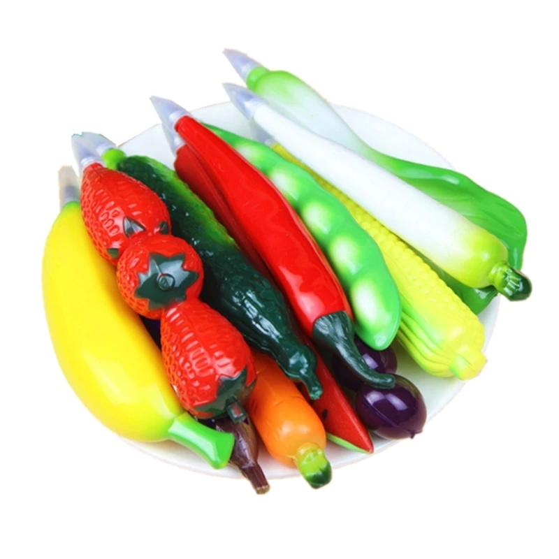 10Pcs Funny Writing Pen Fruit Ballpoint Pen with Magnet, Novelty Ballpoint Pen